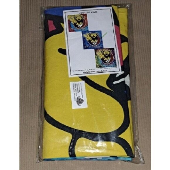 Blue Just Be Kind New Grateful Dead Gift Large Tapestry Dancing Bear Wall Decor - Picture 4 of 4